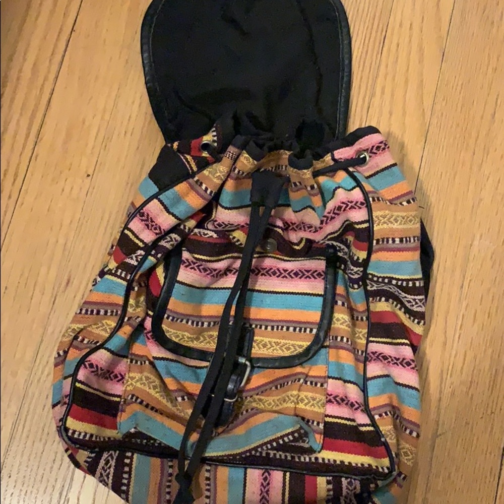 Bright Striped Mini Backpack - Picture 2 of 3